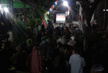 Film Perjuangan di Malam Tirakatan Dusun Brajan 