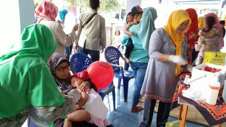 Imunisasi MR di Posyandu Wijaya Kusuma Dusun Jati