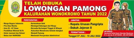 Pengumuman Pendaftaran Pamong Kalurahan Wonokromo Tahun 2022
